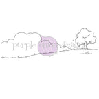 Purple Onion Designs Field Background Unmounted Cling Stamp pod6033
