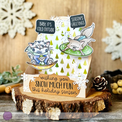 Purple Onion Designs Finn Unmounted Cling Stamp pod6003 Malgorzata Mazejko Card