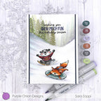 Purple Onion Designs Finn Unmounted Cling Stamp pod6003 Sara Zoppi Card