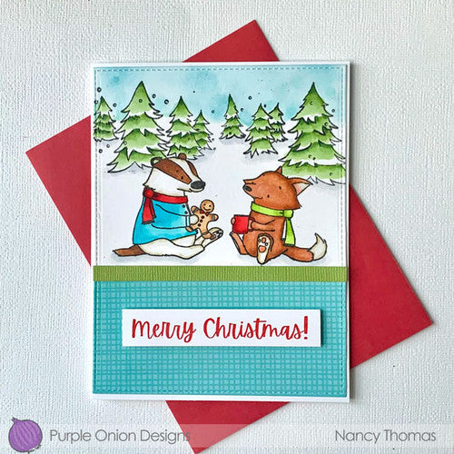 Purple Onion Designs Finn Unmounted Cling Stamp pod6023 Nancy Thomas Card