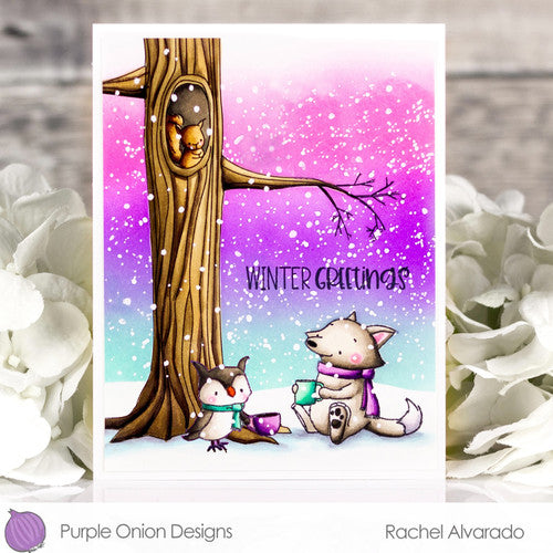 Purple Onion Designs Finn Unmounted Cling Stamp pod6023 Rachel Alvarado Card