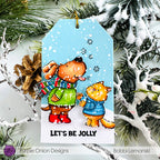 Purple Onion Designs Flappy And Tofu Snowflake Fun Unmounted Cling Stamp pod5060 Bobbi Lemanski Card