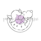 Purple Onion Designs Flappy Watermelon Chill Unmounted Cling Stamp pod5024