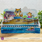 Purple Onion Designs Floatie Gang Unmounted Cling Stamp pod6039 Happy Summer Card