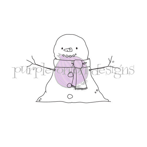 Purple Onion Designs Frost The Snowman Unmounted Cling Stamp pod6015