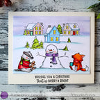 Purple Onion Designs Frost The Snowman Unmounted Cling Stamp pod6015 Claudia Cubas Card