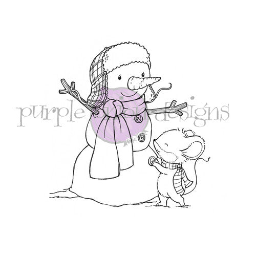 Purple Onion Designs Frosty And Sweet Pea Unmounted Cling Stamp pod1425