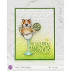 Purple Onion Designs Good Libations Unmounted Cling Stamp pod9034 Hangover Card