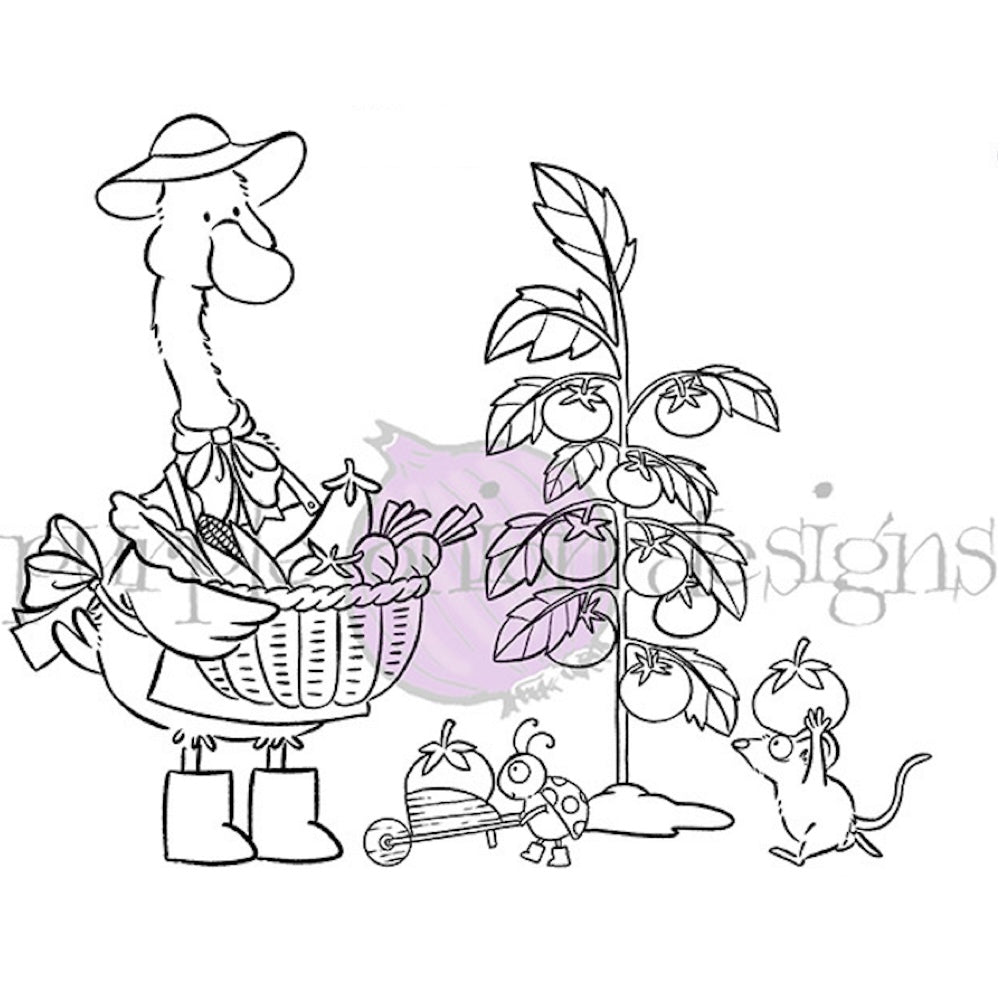Purple Onion Designs Happy Harvest Unmounted Cling Stamp pod5041