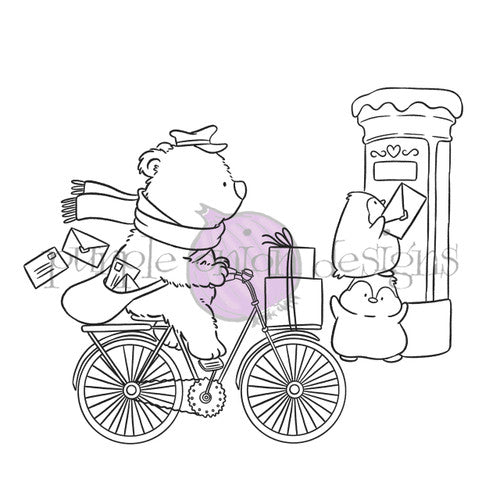 Purple Onion Designs Happy Mail Unmounted Cling Stamp pod5034