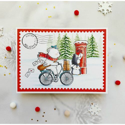 Purple Onion Designs Happy Mail Unmounted Cling Stamp pod5034 Michela Folgori Card