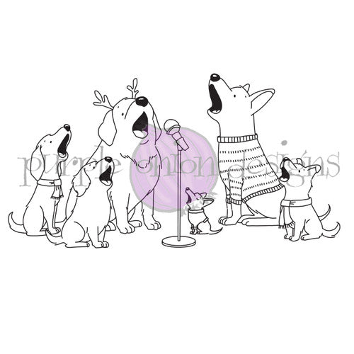 Purple Onion Designs Holiday Howlers Unmounted Cling Stamp pod6060