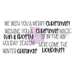 Purple Onion Designs Holiday Time Sentiments Cling Stamp pod9019
