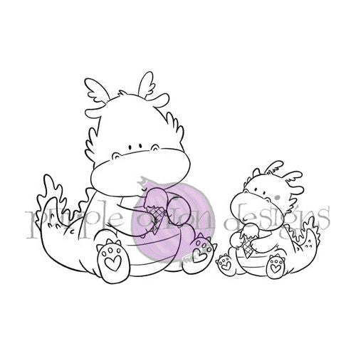 Purple Onion Designs Ice Cream Time Unmounted Cling Stamp pod5029