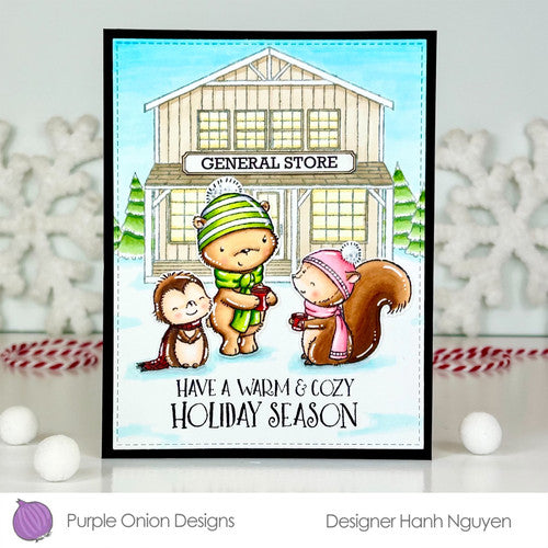 Purple Onion Designs Katie Unmounted Cling Stamp pod1412 Hanh Nguyen Card