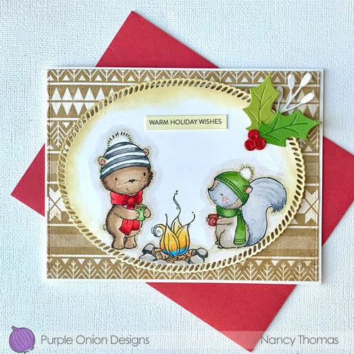 Purple Onion Designs Katie Unmounted Cling Stamp pod1412 Nancy Thomas Card