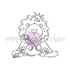 Purple Onion Designs King Lion Unmounted Cling Stamp pod5081