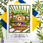 Purple Onion Designs King Lion Unmounted Cling Stamp pod5081 Celebration Card