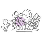Purple Onion Designs Lamby And Ducky Welcome Spring Unmounted Cling Stamp pod6053