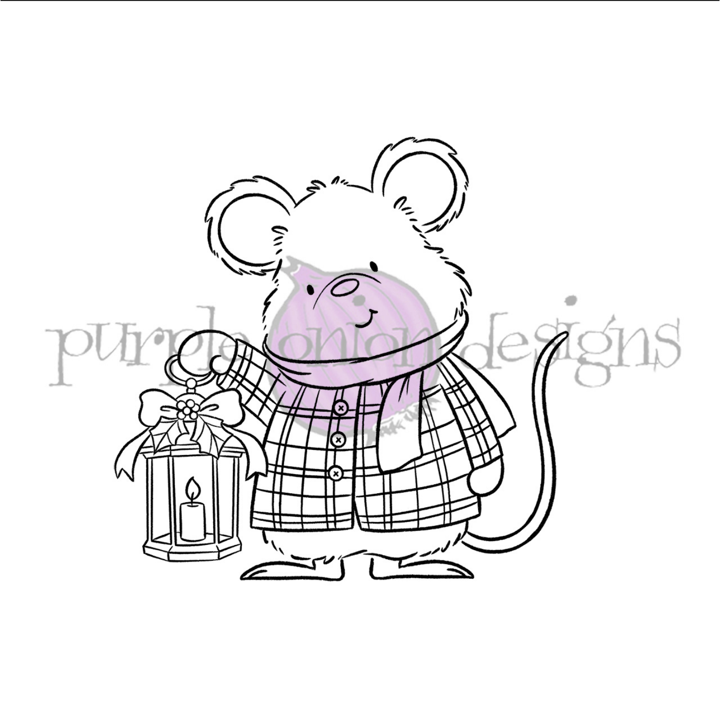 Purple Onion Designs Let It Glow Unmounted Cling Stamp pod5061