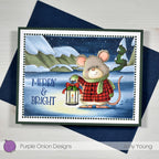 Purple Onion Designs Let It Glow Unmounted Cling Stamp pod5061 Amy Young Card