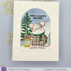 Purple Onion Designs Let It Glow Unmounted Cling Stamp pod5061 Carol Gibbs Card