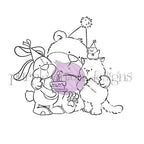 Purple Onion Designs Let's Celebrate Unmounted Cling Stamp pod5030
