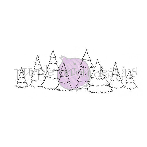 Purple Onion Designs Little Pines Unmounted Cling Stamp pod1430