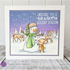 Purple Onion Designs Little Pines Unmounted Cling Stamp pod1430 Susen Srb Card