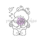 Purple Onion Designs Love, Brownie Bear Unmounted Cling Stamp pod5012