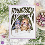 Purple Onion Designs Merry Bestie-Mas Unmounted Cling Stamp pod5032 Nicky Meek Card