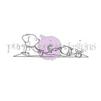 Purple Onion Designs Nighty Night Listeners Unmounted Cling Stamp pod6066