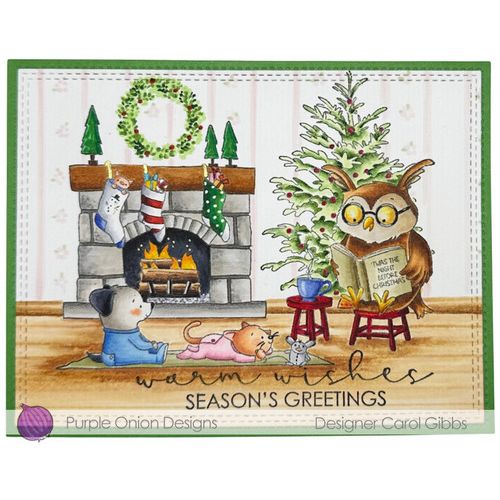 Purple Onion Designs Nighty Night Listeners Unmounted Cling Stamp pod6066 Carol_Gibbs