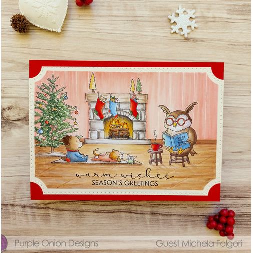 Purple Onion Designs Nighty Night Listeners Unmounted Cling Stamp pod6066 Michela_Folgori