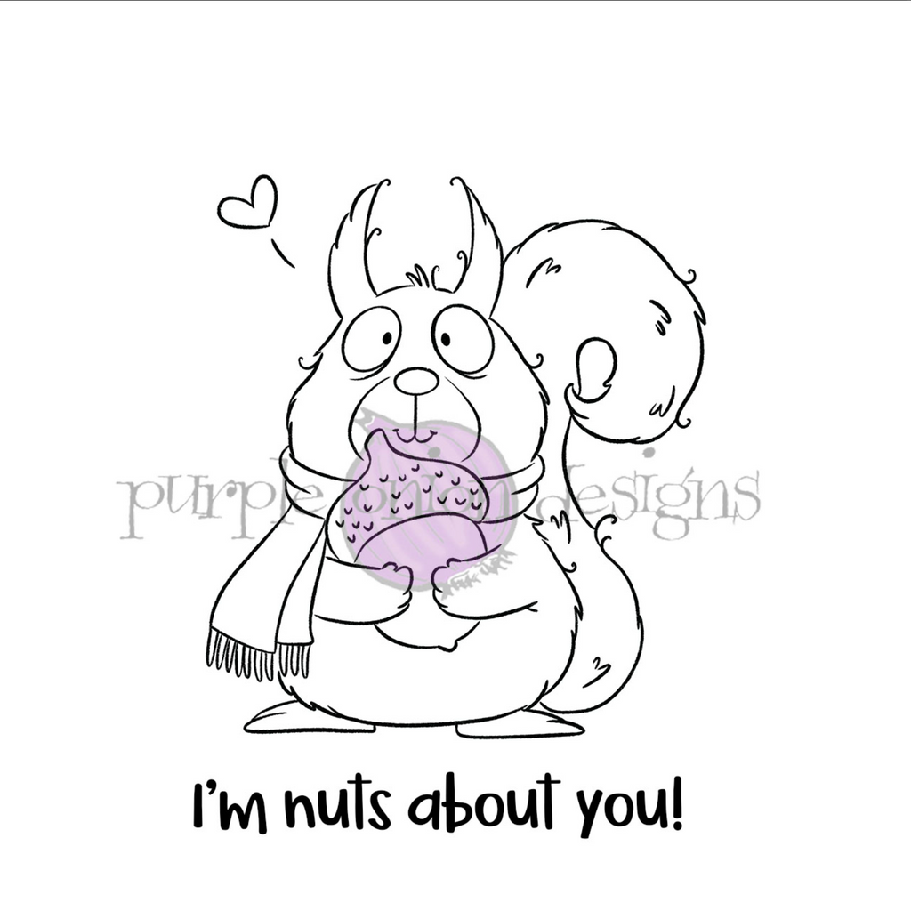 Purple Onion Designs Nuts About You Unmounted Cling Stamp pod5054