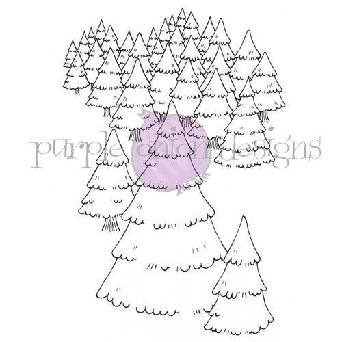 Purple Onion Designs Perfect Pines Unmounted Cling Stamp pod1427