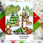 Purple Onion Designs Perfect Pines Unmounted Cling Stamp pod1427 Bobbi Lemanski Card