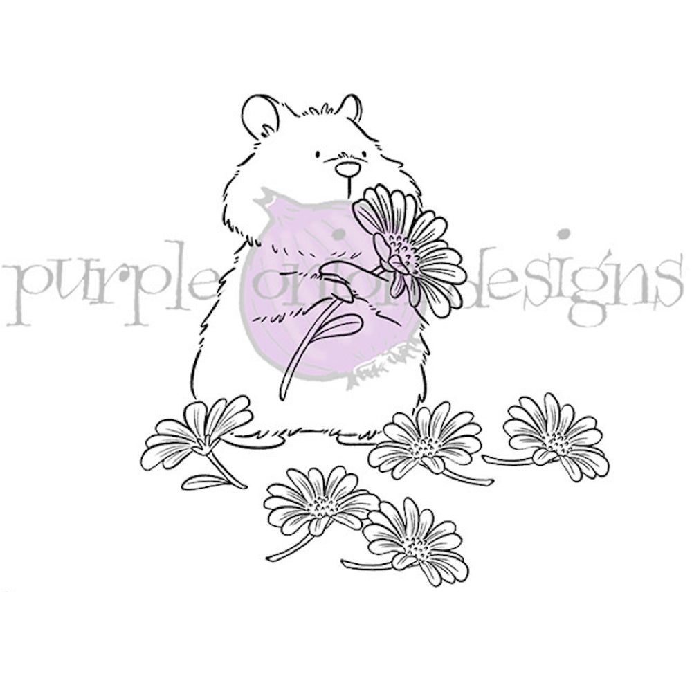 Purple Onion Designs Picking Daisies Unmounted Cling Stamp pod5043
