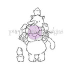Purple Onion Designs Piggy Back Unmounted Cling Stamp pod5023