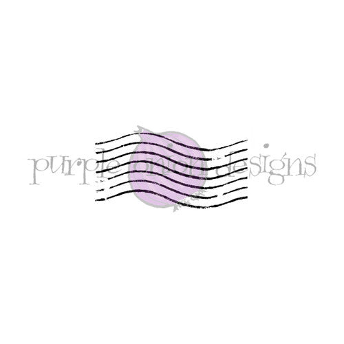 Purple Onion Designs Postal Cancellation Waves Unmounted Cling Stamp pod9030