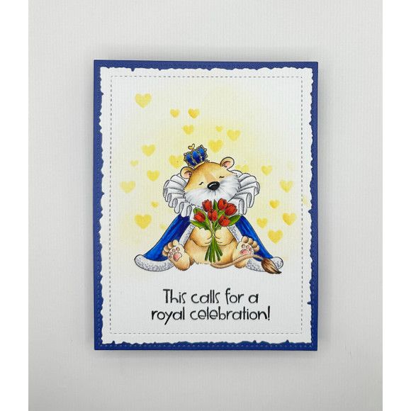 Purple Onion Designs Queen Lioness Unmounted Cling Stamp pod5082 Celebration Card