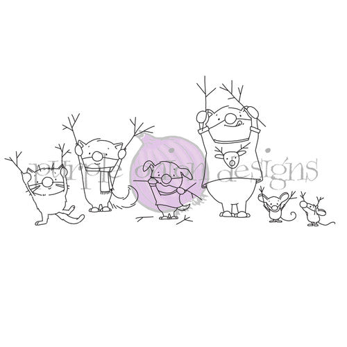 Purple Onion Designs Reindeer Tryouts Unmounted Cling Stamp pod6057