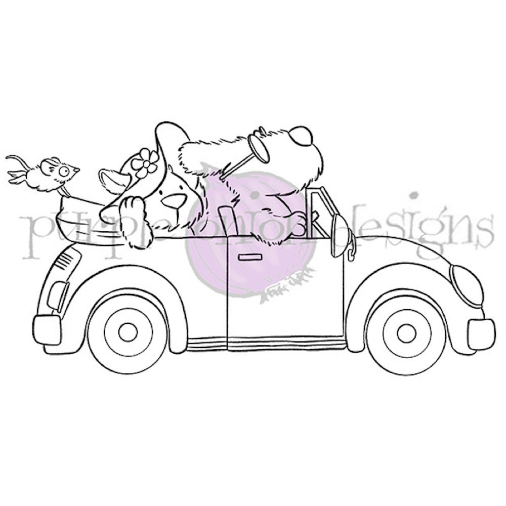 Purple Onion Designs Road Tripping Unmounted Cling Stamp pod5051