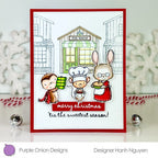 Purple Onion Designs Sarah Unmounted Cling Stamp pod1413 Hanh Nguyen Card