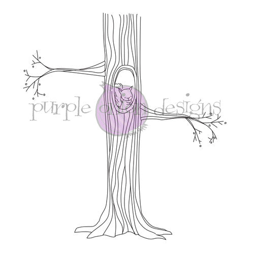 Purple Onion Designs Scarlett's Tree Unmounted Cling Stamp pod6029