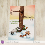 Purple Onion Designs Scarlett's Tree Unmounted Cling Stamp pod6029 Elin Venge Card