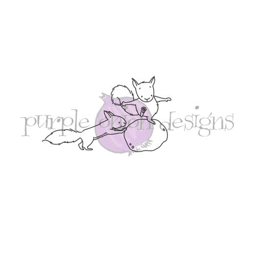 Purple Onion Designs Steve And Scarlett Unmounted Cling Stamp pod6019