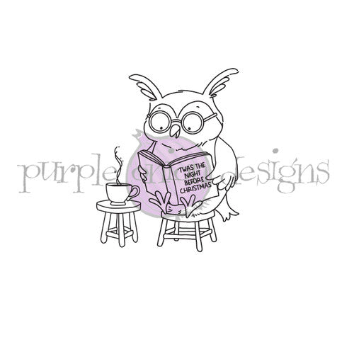 Purple Onion Designs Storytime with Mr. Whoo Unmounted Cling Stamp pod6065