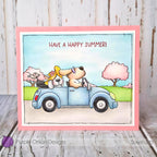Purple Onion Designs Summer Days Sentiments Unmounted Cling Stamp pod9036 Happy Summer Card