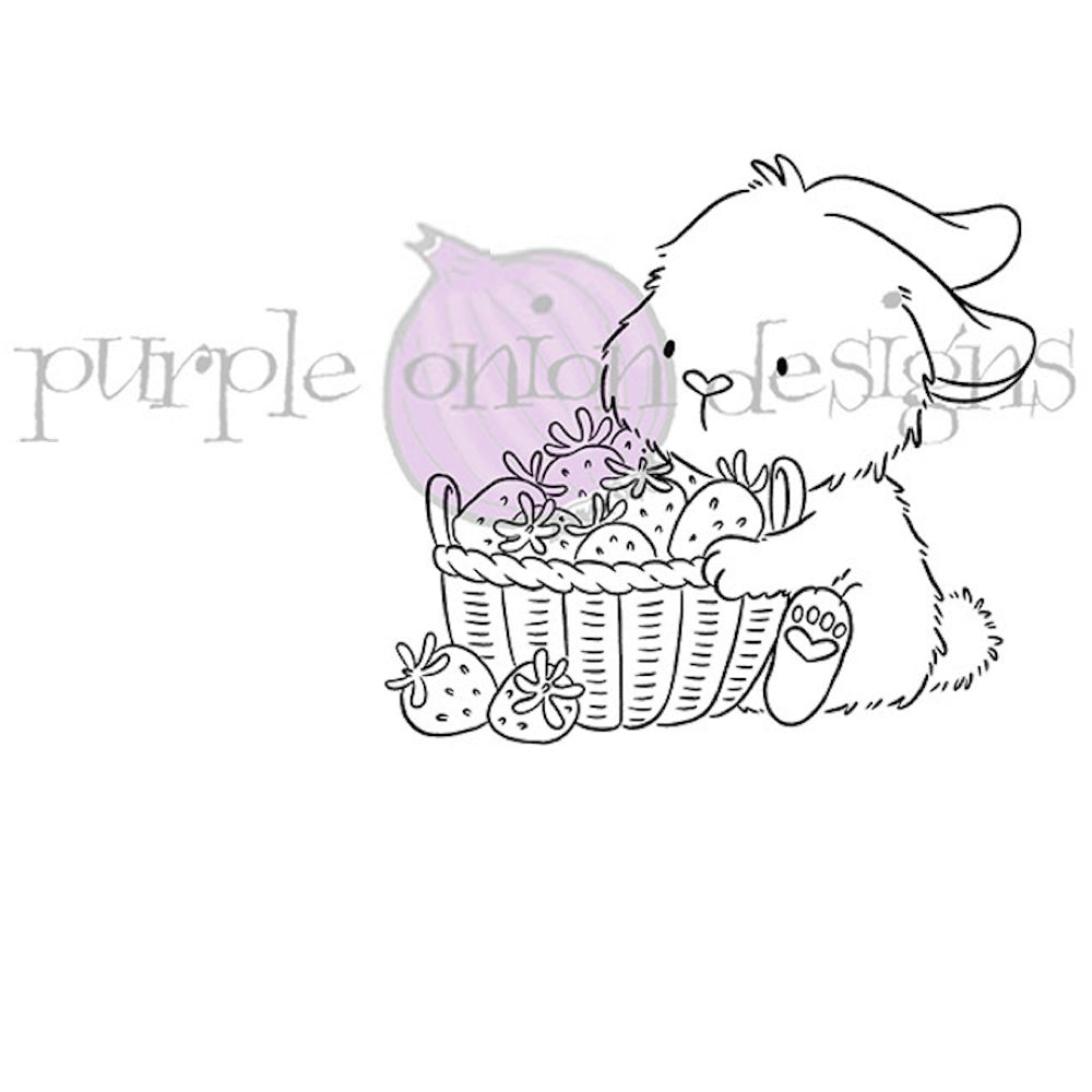 Purple Onion Designs Sweet Bunny Unmounted Cling Stamp pod5046